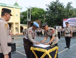 Kapolres Pimpin Upacara Serah Terima Jabatan Kasat Lantas Polres Takala
