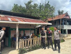 Sat Samapta Polres Mamasa Laksanakan Patroli Jalan Kaki Untuk Jaga Kamtibmas di Wilayah Hukum Polres Mamasa