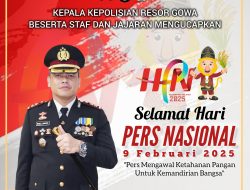 Kapolres Gowa Ucapkan Selamat Hari Pers Nasional 2025