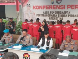 Kapolres Gowa Pimpin Konferensi Pers Pengungkapan 62 Kasus Narkoba April–Mei 2025