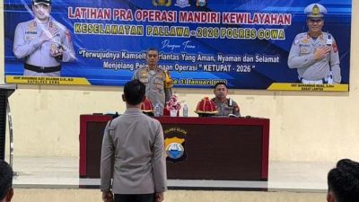 Latihan Pra Operasi Keselamatan Pallawa-2026, Polres Gowa Matangkan Kesiapan Personel