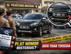 Mobil Berpelat DD 888 DS di Area Polrestabes Makassar Disorot, Data Tak Muncul di Aplikasi Resmi
