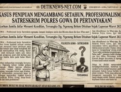 Laporan Jamila Jafar Di Mapolresta Gowa Terhadap Penipuan Di Tahun 2025, Tak Kunjung Kelar Hingga Saat Ini.